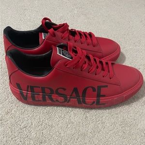 Men's red Versace shoes
